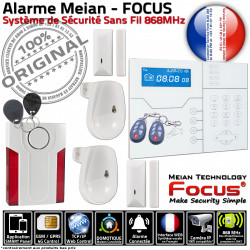 Focus Salon Contrôle Connecté Atelier FOCUS Surveillance ORIGINAL Local Alarme Chambre Mouvement Pièce GSM Détection ST-VGT Sirène Logement