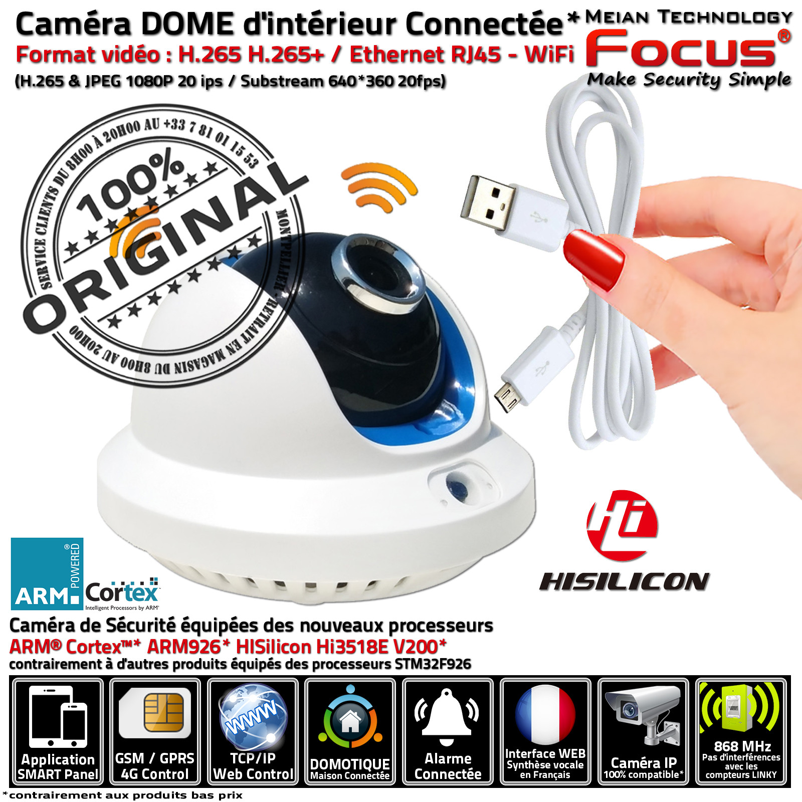 Delta Dore - Caméra IP extérieure connectée - Angle 130° - Vision
