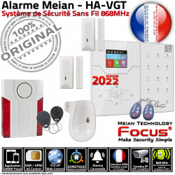HA-VGT Alarme FOCUS Mouvement Meian Détection Connecté Appartement Cave Contrôle Surveillance GSM Accès ORIGINAL Connectée Logement RFID