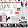 Alarme Connectée 2 pièces HA-VGT abonnement 868MHz GSM IP SmartPhone SIM TCP-IP ST-V Réseau sans Centrale Ethernet FOCUS Maison