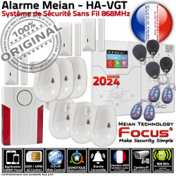 P Contrôle Maison Alarme PLAIN-PIED Sirène GSM Surveillance Accès de MAISON Local FOCUS Détection Système Pyroélectrique ST-VGT Mouvement Connecté