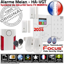 Système M Sirène Local Maison Accès Alarme Contrôle ST-VGT FOCUS Détection GSM Connecté Pyroélectrique Garage Commercial Surveillance Mouvement