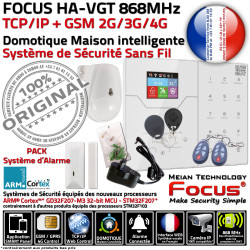 Système Restaurant Surveillance Abonnement Sécurité TCP-IP 868MHz Connecté FOCUS Sans SIM Meian Sans-Fil GSM PACK ST-VGT Alarme Ethernet