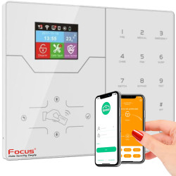 Sécurité FOCUS Ethernet Alarme Centrale Sans-Fil Système Connectée TCP-IP pour Connecté Professionnel HA-VGT MHz SHB Meian GSM Surveillance DIAGRAL 433