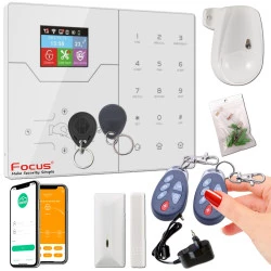 PACK Surveillance SIM FOCUS Sans Connecté Sans-Fil TCP-IP Alarme Meian ST-VGT 868MHz GSM Abonnement Restaurant Sécurité Système Ethernet