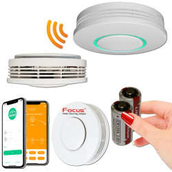 Chambres FOCUS Fumée Salons Surveillance 868 Détection Feu ORIGINAL Pièces 868MHz MD-2105R Fil MHz Meian Incendie Maison Sans Détecteur Connectée Relais