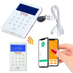 Digicode GSM Tactile Clavier Entrepôt RFID Panique Avertissement fil Activation Lecteur Bouton sans Entreprise Déporté Désactivation Badge SmartPhone