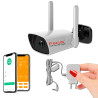 Caméra IP Connectée HA-8405 Micro-SD Wi-Fi Protection Logement Intérieur Système App Ethernet Smartphone d-Alarme Meian carte avec RJ45