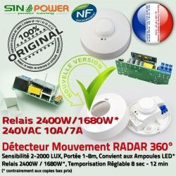 SINOPower Électrique Passage de Personne Automatique Détection Détecteur Présence Capteur Micro Radar Consommation Interrupteur Éclairage Basse Alarme HF